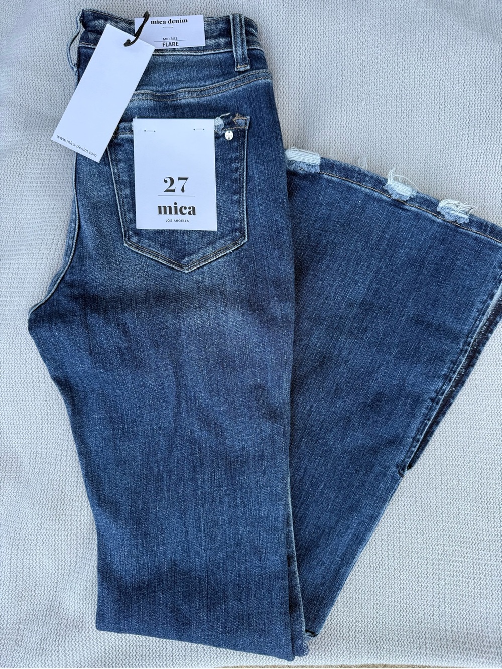 Mica Denim Women's Mid Blue Flare Jeans